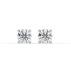 The Althea Earrings - 4 Claw Round Cut Studs