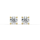 The Althea Earrings - 4 Claw Round Cut Studs