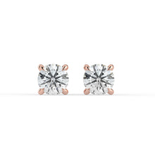 The Althea Earrings - 4 Claw Round Cut Studs