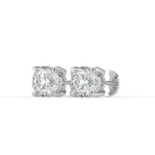 The Althea Earrings - 4 Claw Round Cut Studs