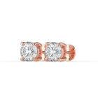 The Althea Earrings - 4 Claw Round Cut Studs