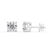 The Althea Earrings — 4 Claw Round Cut Lab-Grown Diamond Studs | The Jewel Concierge