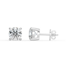 The Althea Earrings - 4 Claw Round Cut Studs