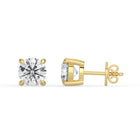 The Althea Earrings - 4 Claw Round Cut Studs