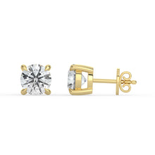 The Althea Earrings - 4 Claw Round Cut Studs