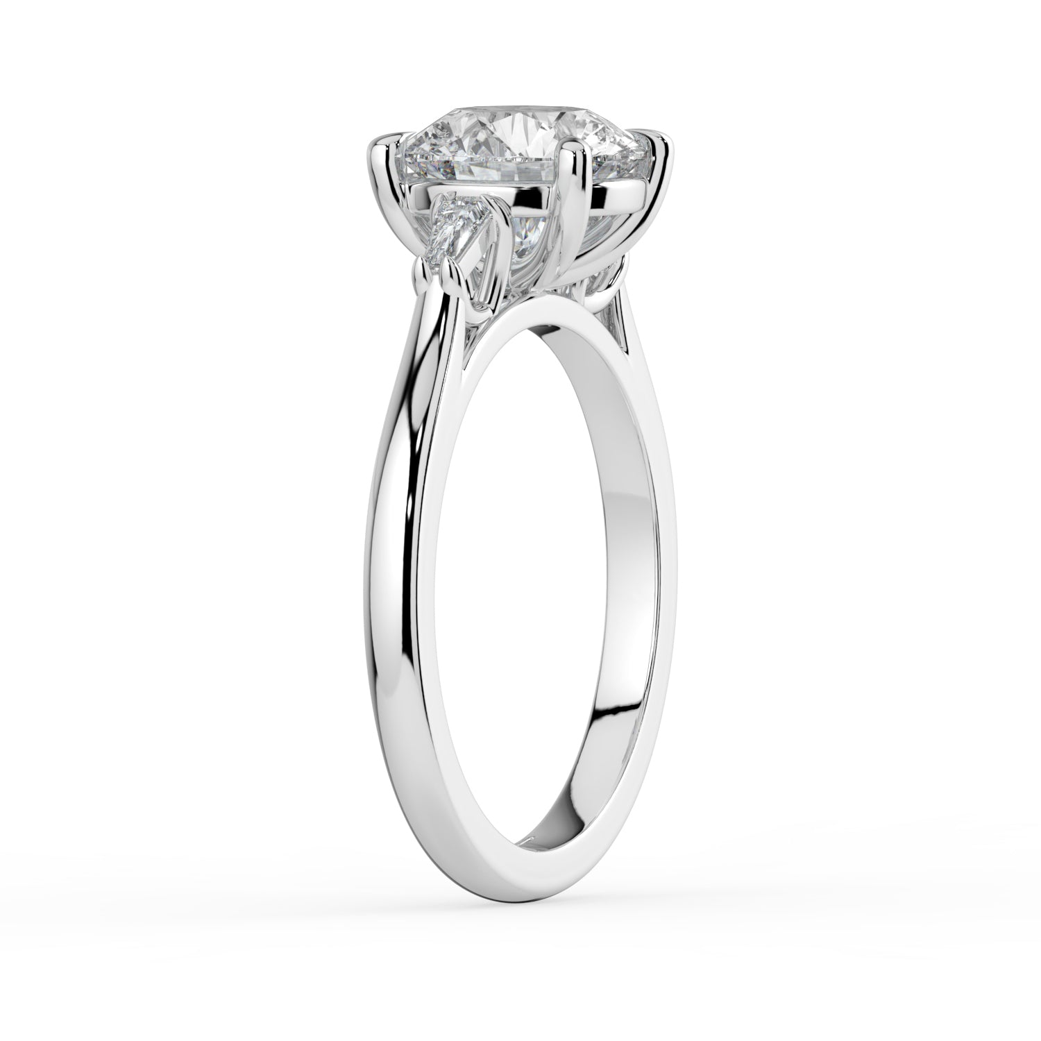 The Maia Ring - Round & Baguette Trilogy