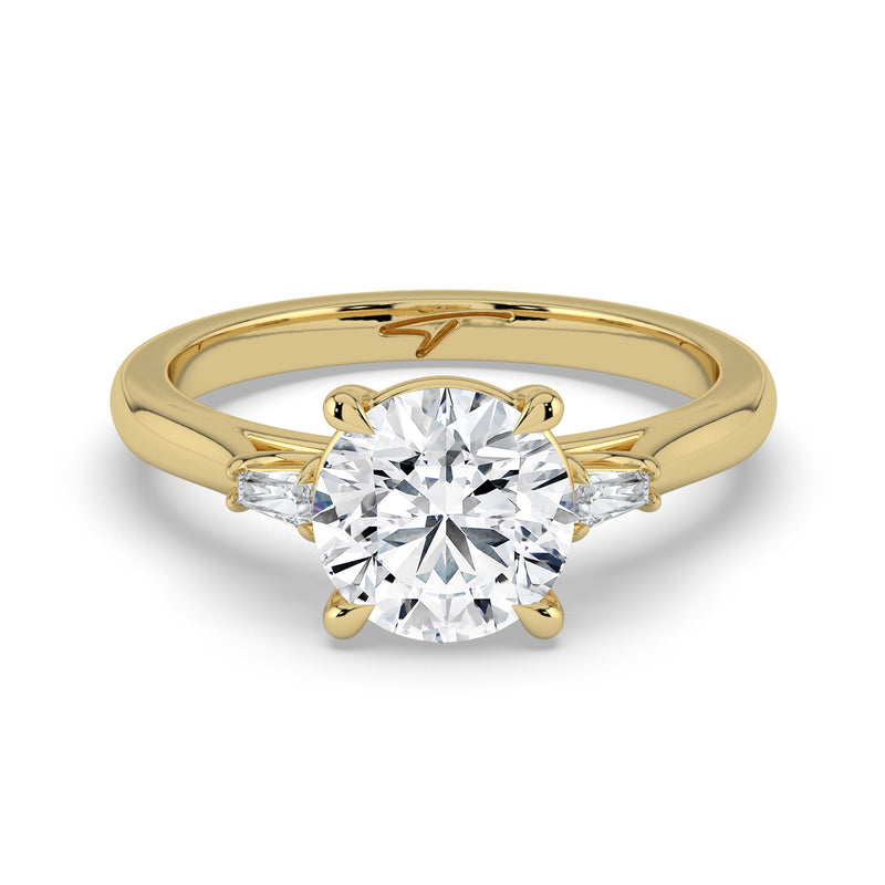 The Maia Ring - Round & Baguette Trilogy
