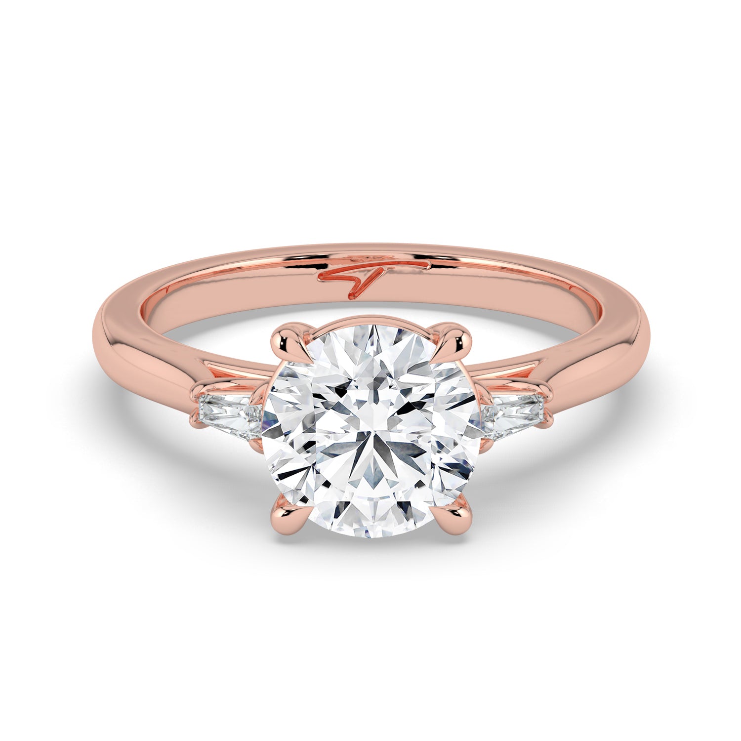 The Maia Ring - Round & Baguette Trilogy