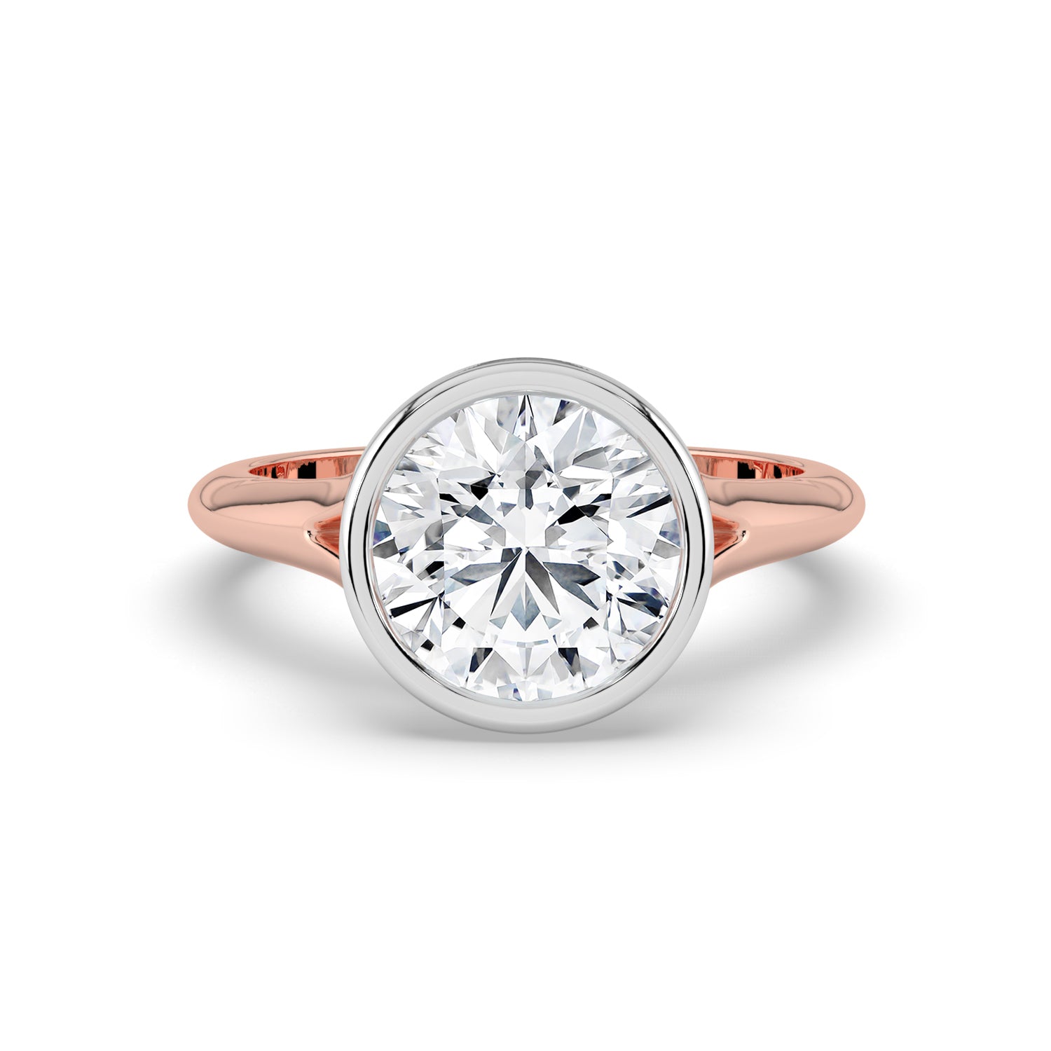 The Gabriella Ring - Round Bezel with Split Band