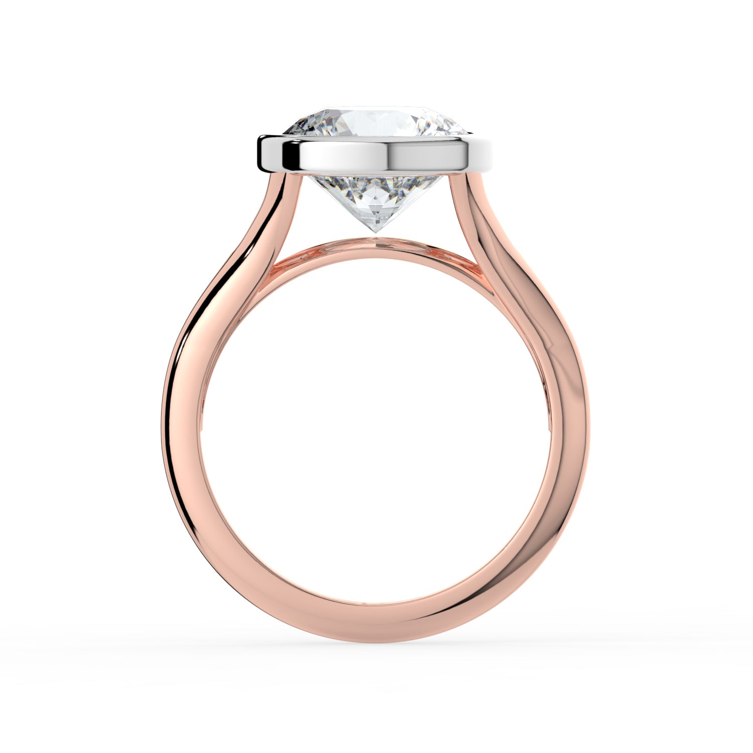 The Gabriella Ring - Round Bezel with Split Band