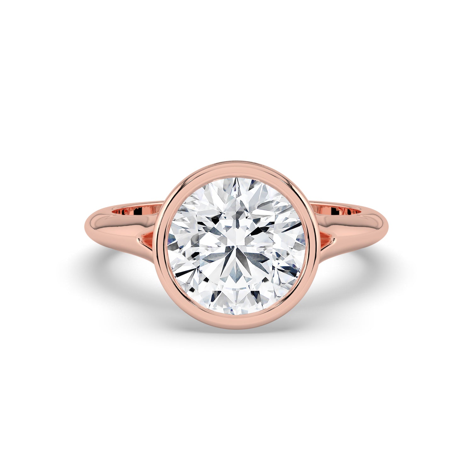 The Gabriella Ring - Round Bezel with Split Band