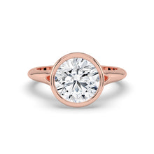 The Gabriella Ring - Round Bezel with Split Band
