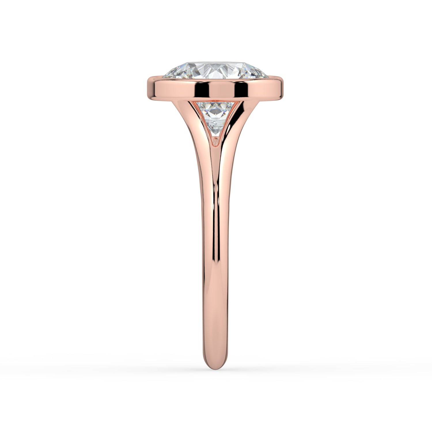 The Gabriella Ring - Round Bezel with Split Band