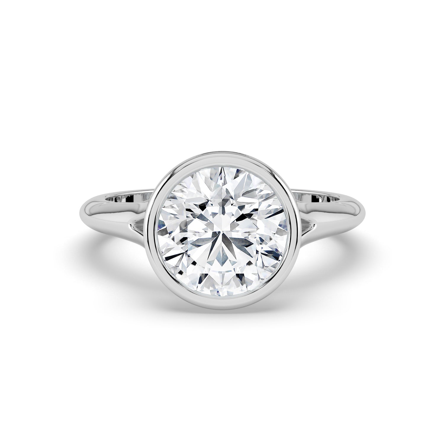 The Gabriella Ring - Round Bezel with Split Band