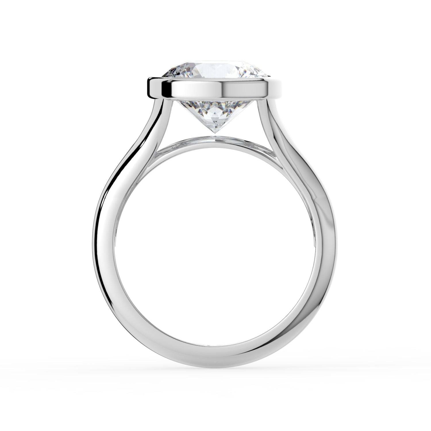 The Gabriella Ring - Round Bezel with Split Band