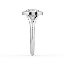 The Gabriella Ring - Round Bezel with Split Band