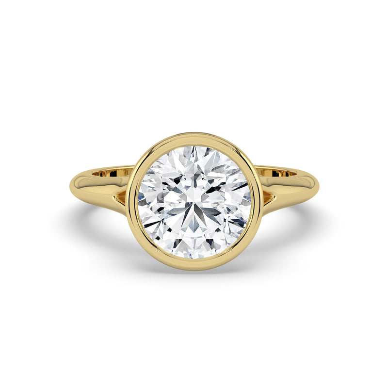 The Gabriella Ring - Round Bezel with Split Band