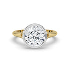 The Gabriella Ring - Round Bezel with Split Band