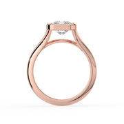 The Gabriella Ring — Radiant Bezel with Split Band Lab-Grown Diamond Engagement Ring in Rose Gold | The Jewel Concierge