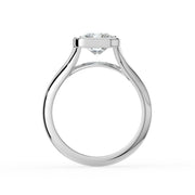 The Gabriella Ring — Radiant Bezel with Split Band Lab-Grown Diamond Engagement Ring in White Gold | The Jewel Concierge