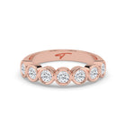 The Sara Ring - Round Bezel Set Half Eternity Band