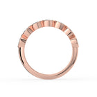The Sara Ring - Round Bezel Set Half Eternity Band