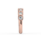 The Sara Ring - Round Bezel Set Half Eternity Band