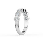 The Sara Ring - Round Bezel Set Half Eternity Band