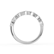 The Sara Ring - Round Bezel Set Half Eternity Band