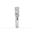 The Sara Ring - Round Bezel Set Half Eternity Band