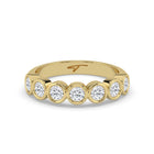 The Sara Ring - Round Bezel Set Half Eternity Band