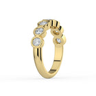 The Sara Ring - Round Bezel Set Half Eternity Band