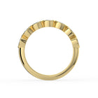 The Sara Ring - Round Bezel Set Half Eternity Band