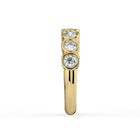 The Sara Ring - Round Bezel Set Half Eternity Band