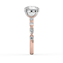 The Vega Ring - Round with Marquise & Round Accents