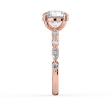 The Vega Ring - Round with Marquise & Round Accents