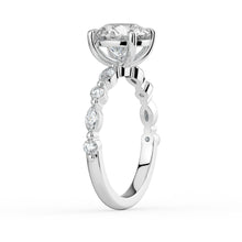 The Vega Ring - Round with Marquise & Round Accents