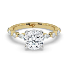 The Vega Ring - Round with Marquise & Round Accents