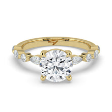 The Vega Ring - Round with Marquise & Round Accents