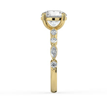 The Vega Ring - Round with Marquise & Round Accents