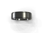 Brushed Dual Groove Flat Men's Wedding Band