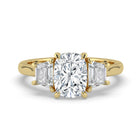 The Selene Ring — Cushion & Trapezoid Trilogy Lab-Grown Diamond Engagement Ring | The Jewel Concierge