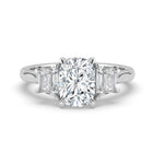 The Selene Ring — Cushion & Trapezoid Trilogy Lab-Grown Diamond Engagement Ring | The Jewel Concierge