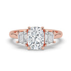 The Selene Ring — Cushion & Trapezoid Trilogy Lab-Grown Diamond Engagement Ring | The Jewel Concierge