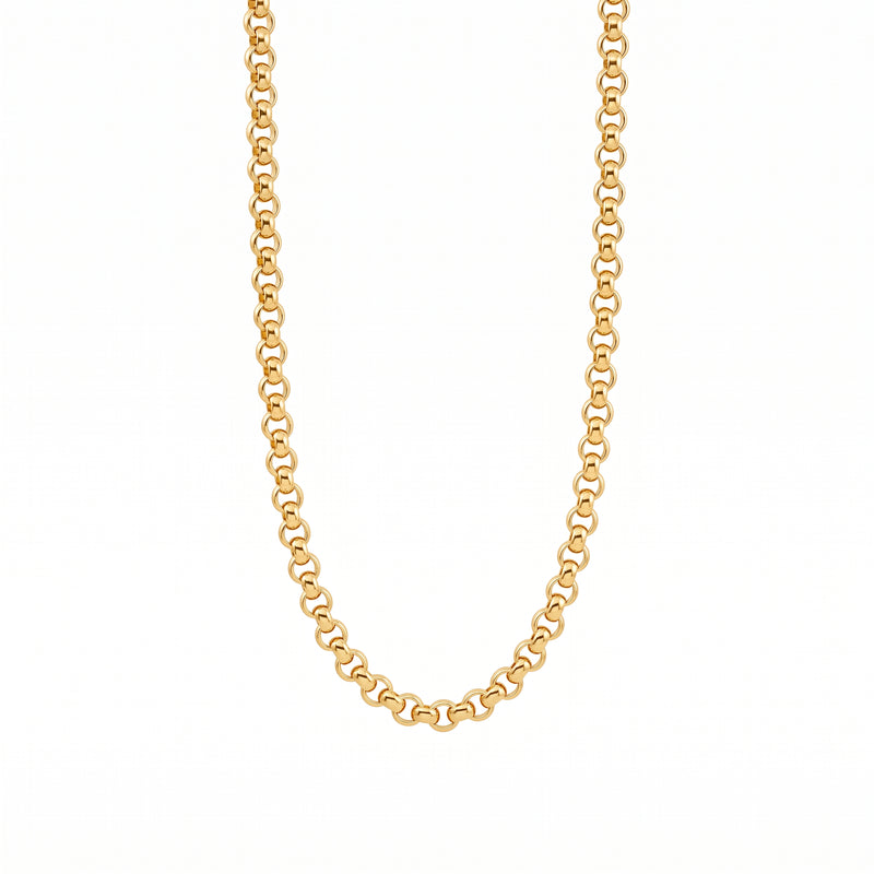 The Signature Belcher Chain — Solid Gold Chain with interlocking design in Yellow Gold | The Jewel Concierge