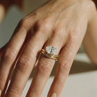 The Solis Ring - Curved Oval Solitaire