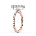 The Astra Ring - Marquise Solitaire with Pavé Band