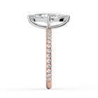 The Astra Ring - Marquise Solitaire with Pavé Band