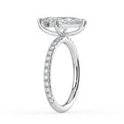 The Astra Ring - Marquise Solitaire with Pavé Band