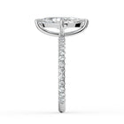 The Astra Ring - Marquise Solitaire with Pavé Band